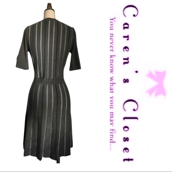 Banana Republic Grey Striped Knit Dress - Picture 5 of 7